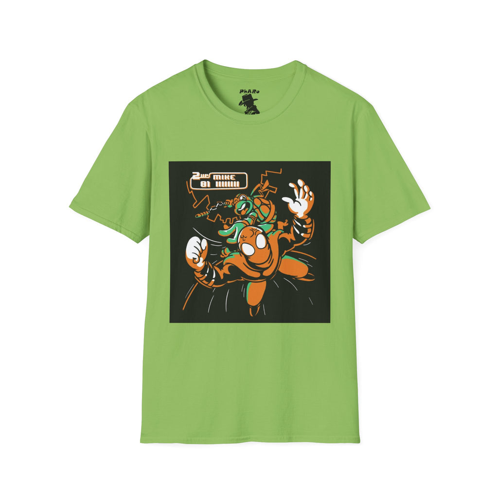 Unisex Softstyle T-Shirt - Vibrant TMNT Arcade Design