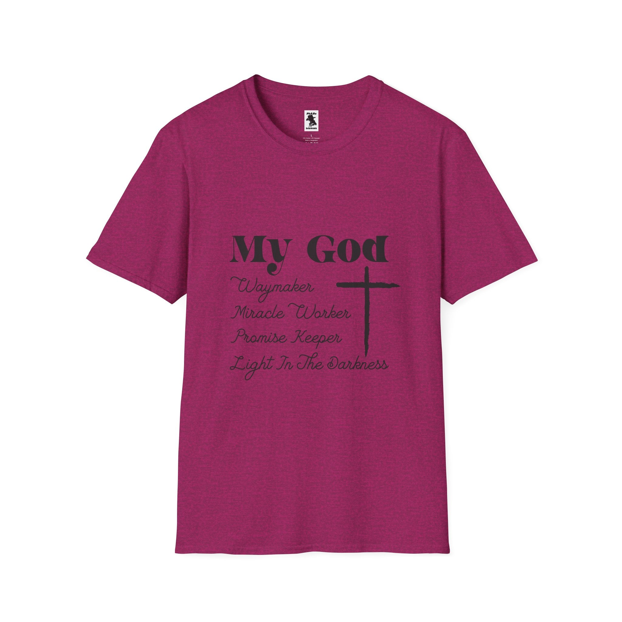 Inspirational Christian T-Shirt - My God Waymaker, Miracle Worker, Promise Keeper