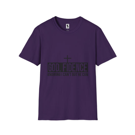 Faith-Inspired Unisex Softstyle T-Shirt - "Godfidence" Motivational Tee