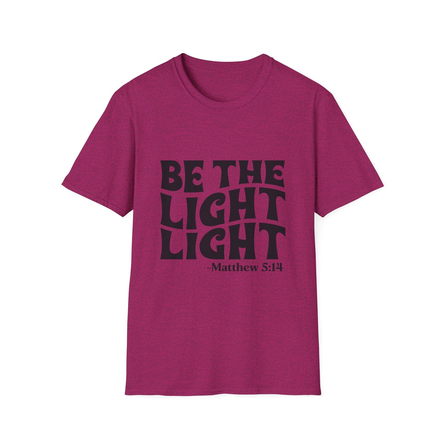 Be The Light T‑Shirt — Matthew 5:14 Inspirational Christian Tee