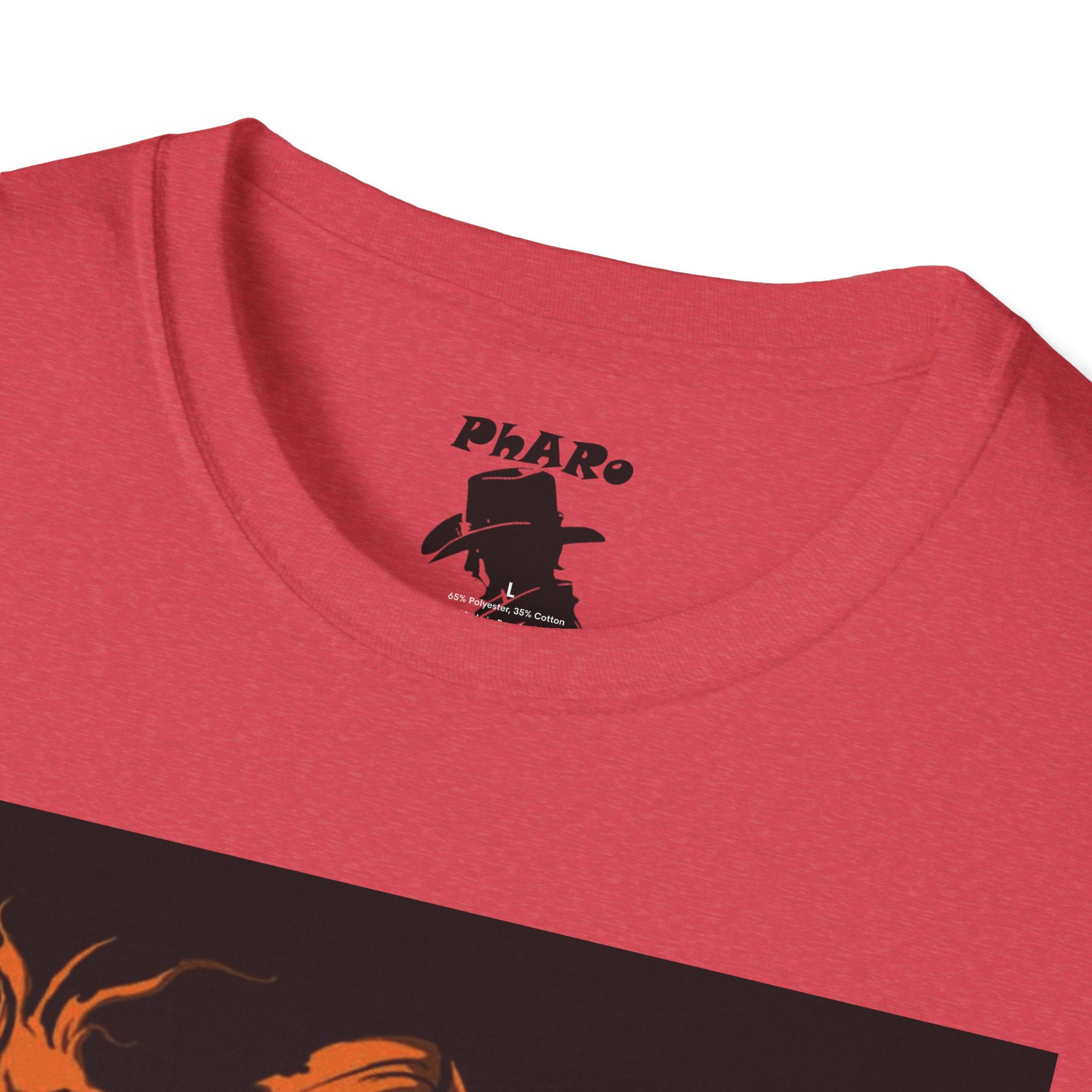 Unisex Softstyle T-Shirt - Orange Nunchuck Bold Graphic Design