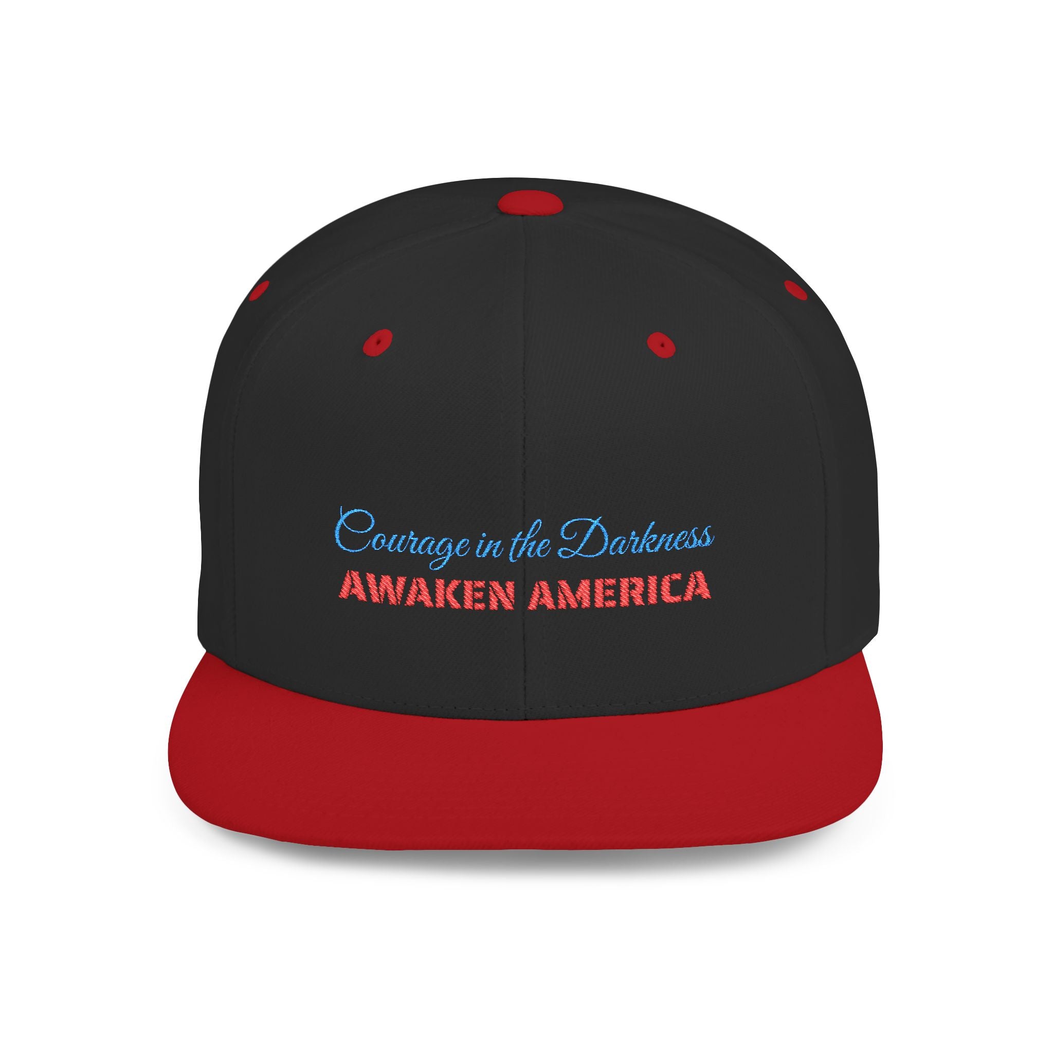 Courage in the Darkness Snapback Hat, Adjustable Cap for Outdoor Events, Casual Streetwear, Gift for Friends, Patriotic Apparel