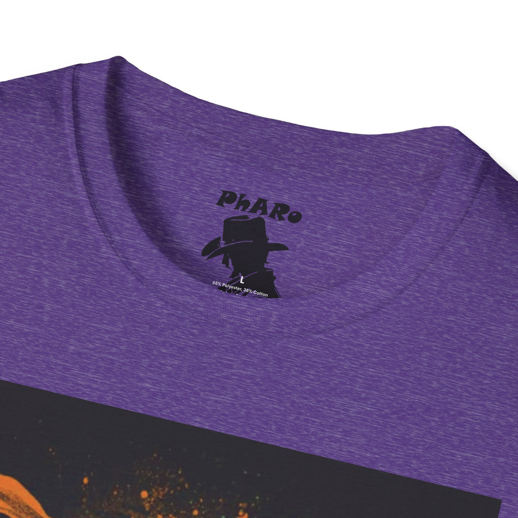 Bold Graphic Unisex T-Shirt - Edgy Design with Orange and Green Elements