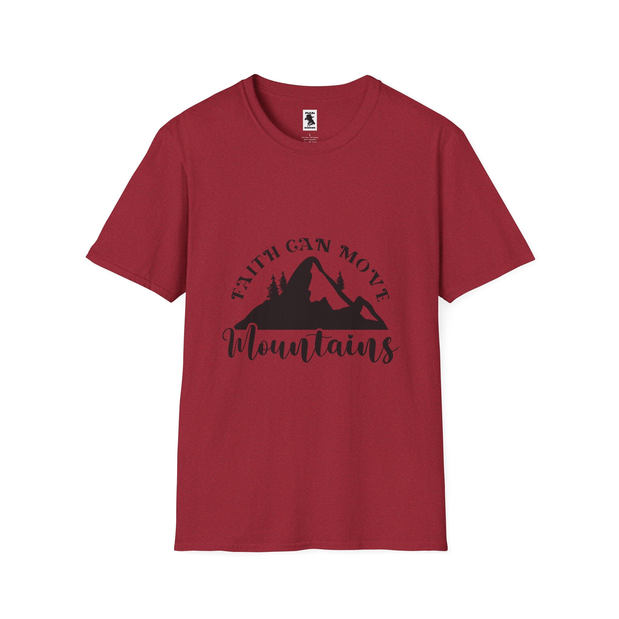 Inspirational Unisex Softstyle T-Shirt - 'Faith Can Move Mountains'