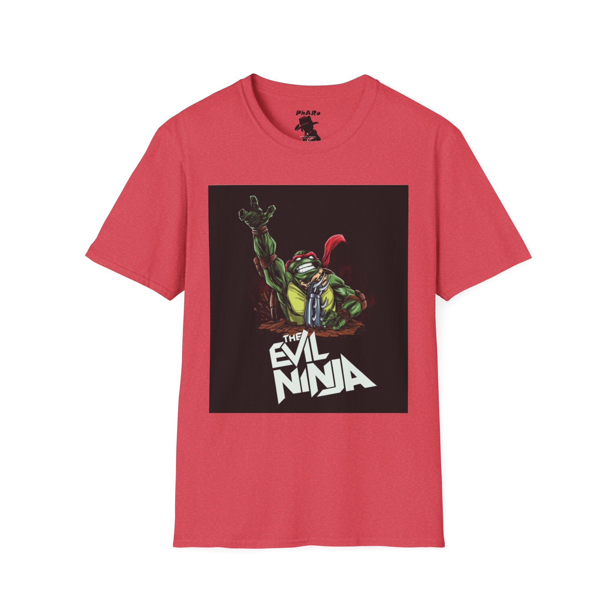 Evil Ninja Graphic T-Shirt - Unisex Softstyle Tee for Comic Enthusiasts