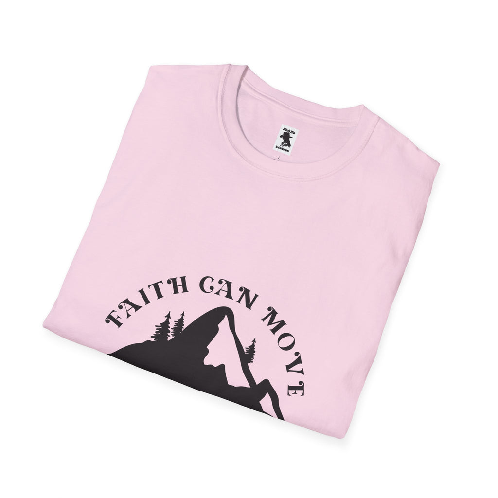 Inspirational Unisex Softstyle T-Shirt - 'Faith Can Move Mountains'