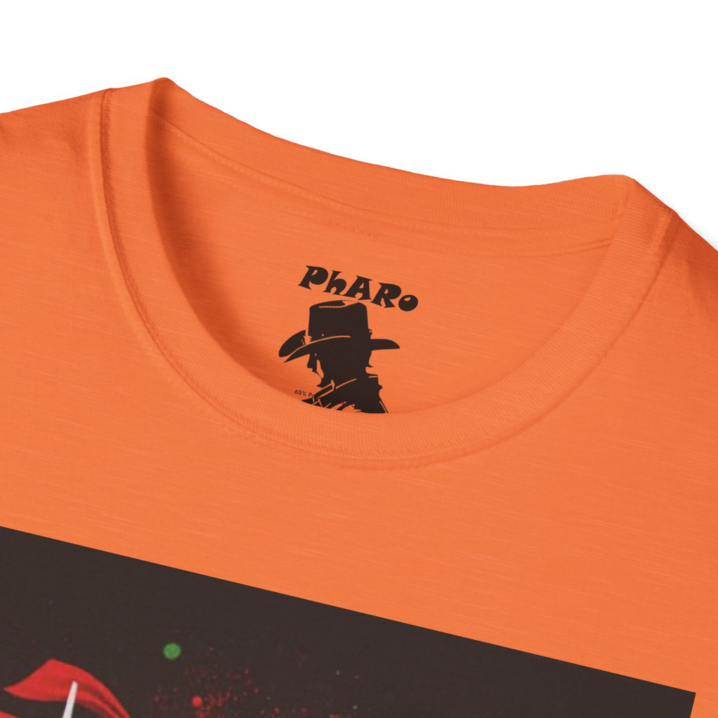 Bold Graphic Unisex T-Shirt - Edgy Design with Red and Green Elements