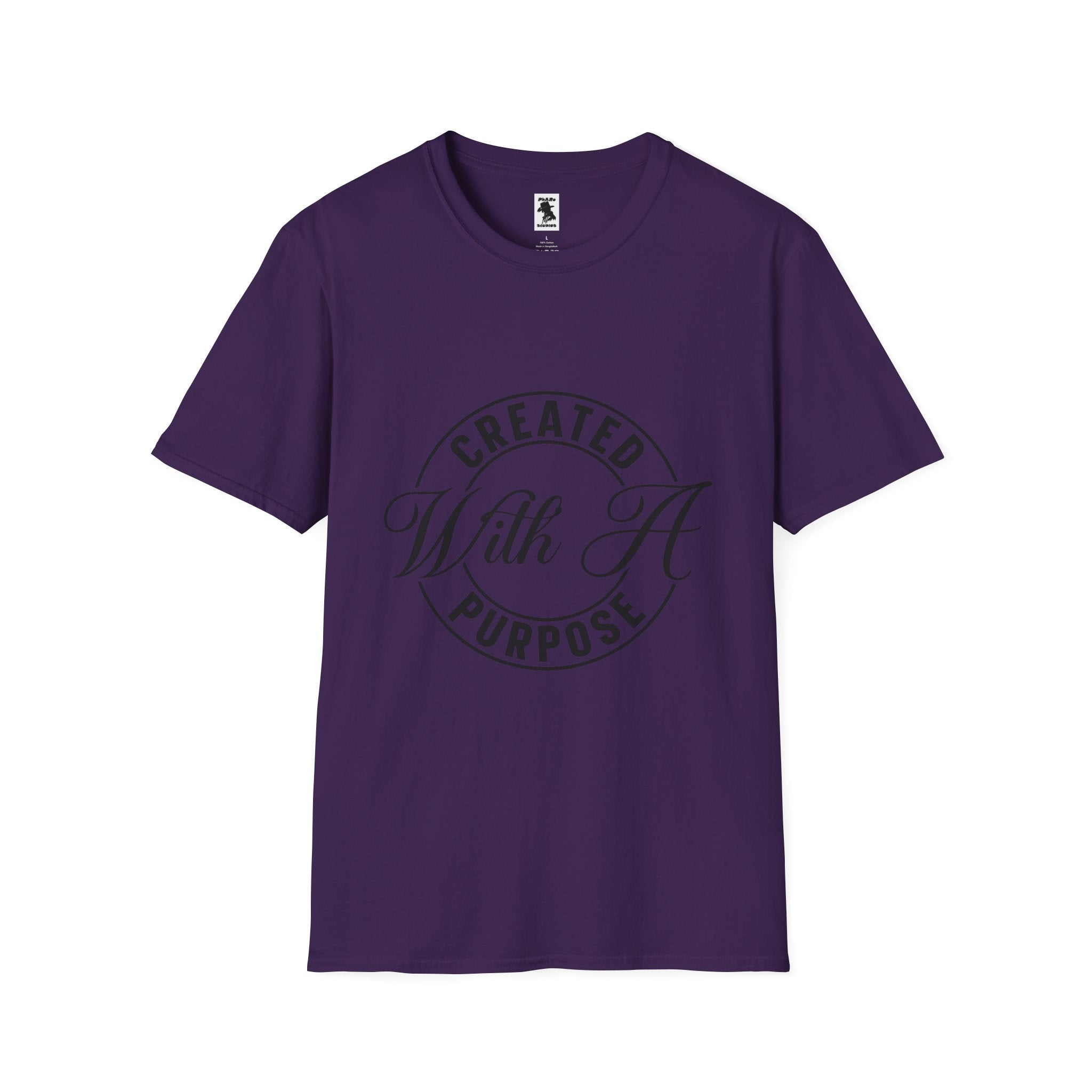 Inspirational Unisex Softstyle T-Shirt - 'Created With A Purpose'