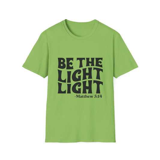 Be The Light T‑Shirt — Matthew 5:14 Inspirational Christian Tee