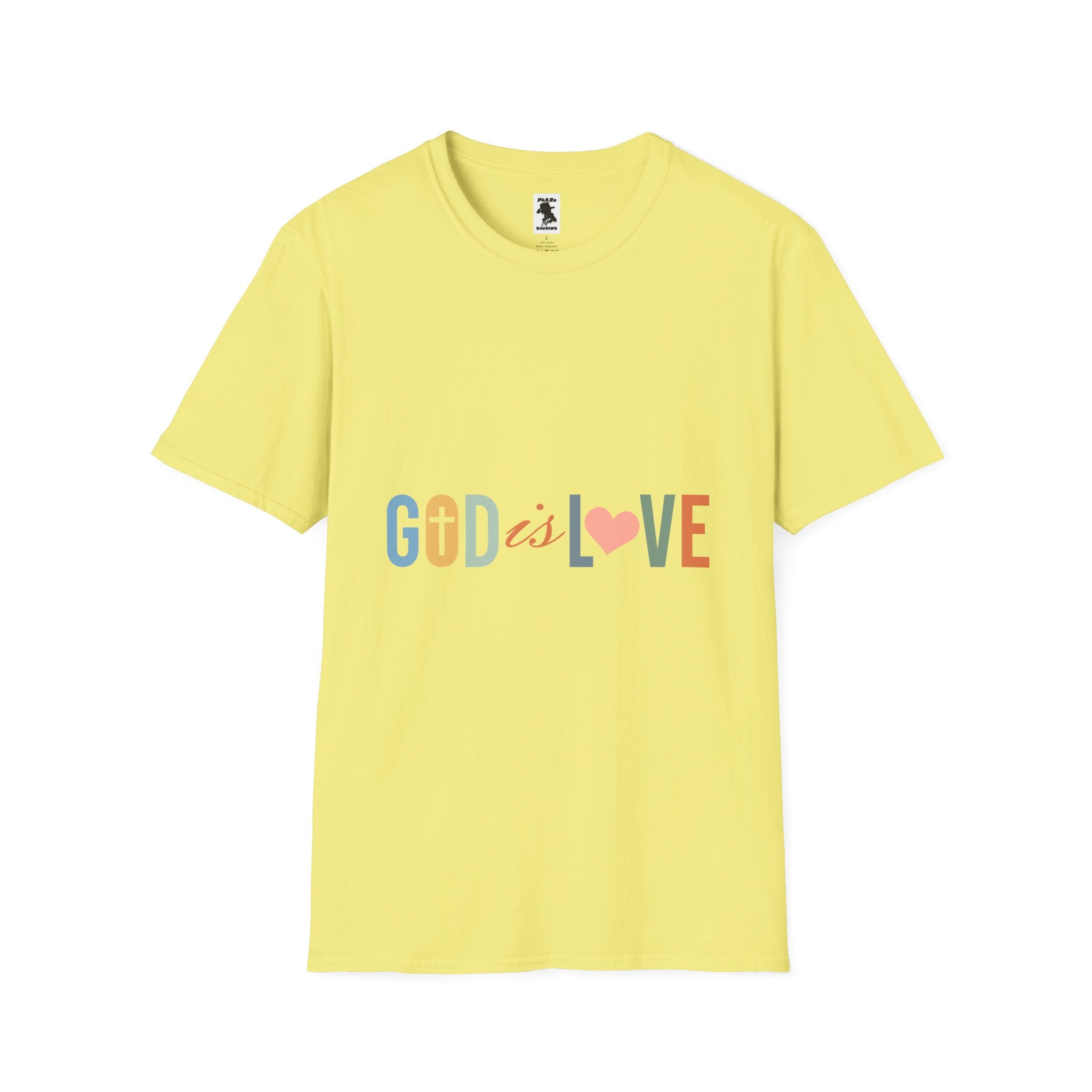 God is Love Unisex Softstyle T-Shirt - Faith-Inspired Apparel