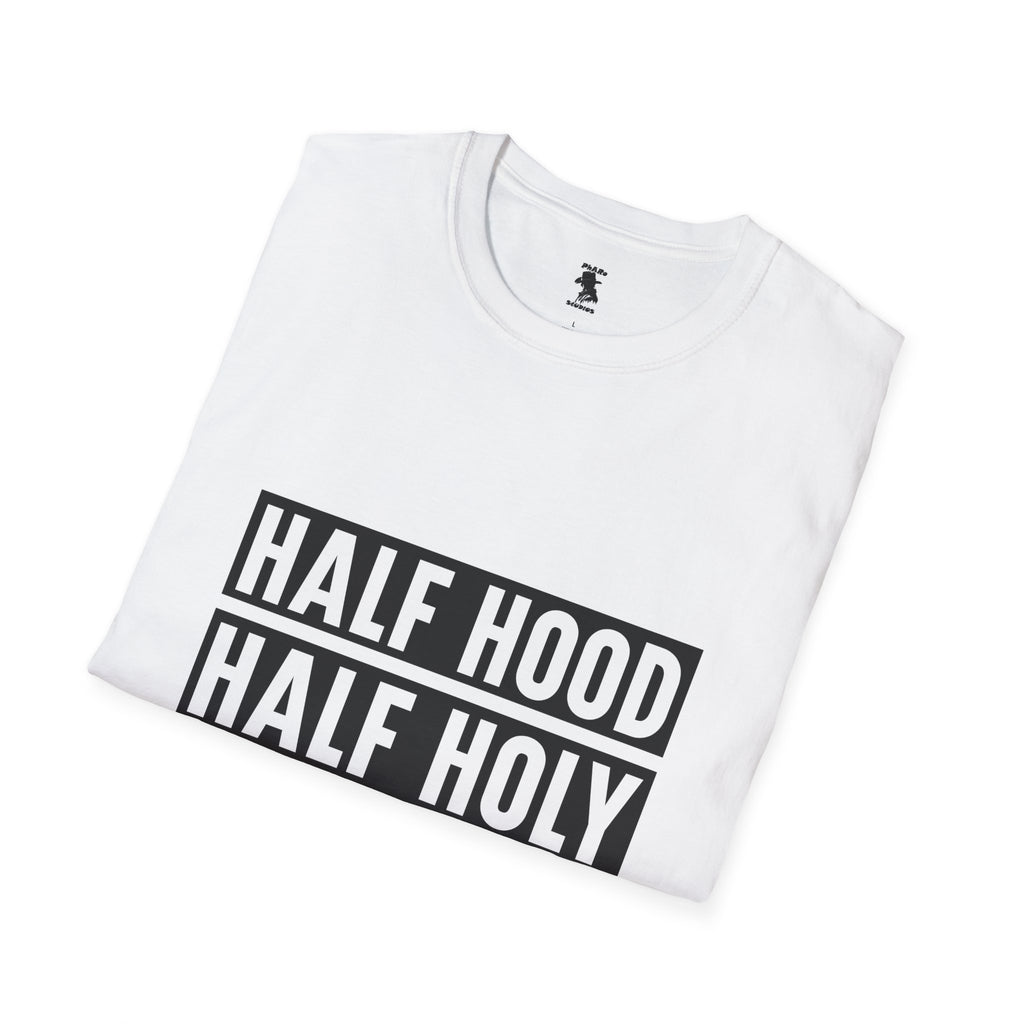 Half Hood Half Holy Unisex Softstyle T-Shirt - Pray with Me Graphic Tee