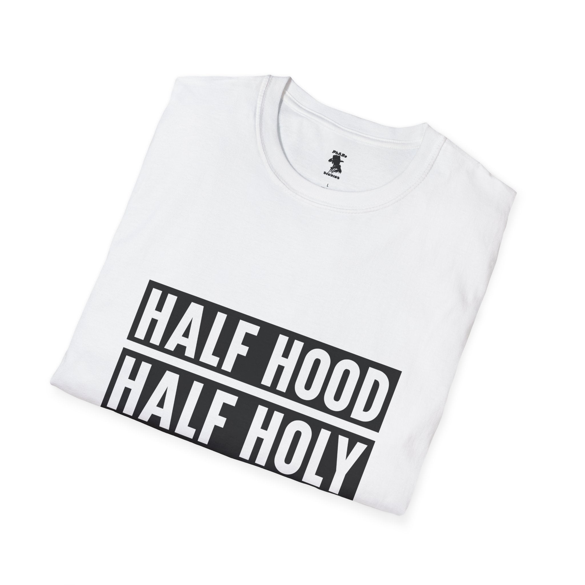 Half Hood Half Holy Unisex Softstyle T-Shirt - Pray with Me Graphic Tee