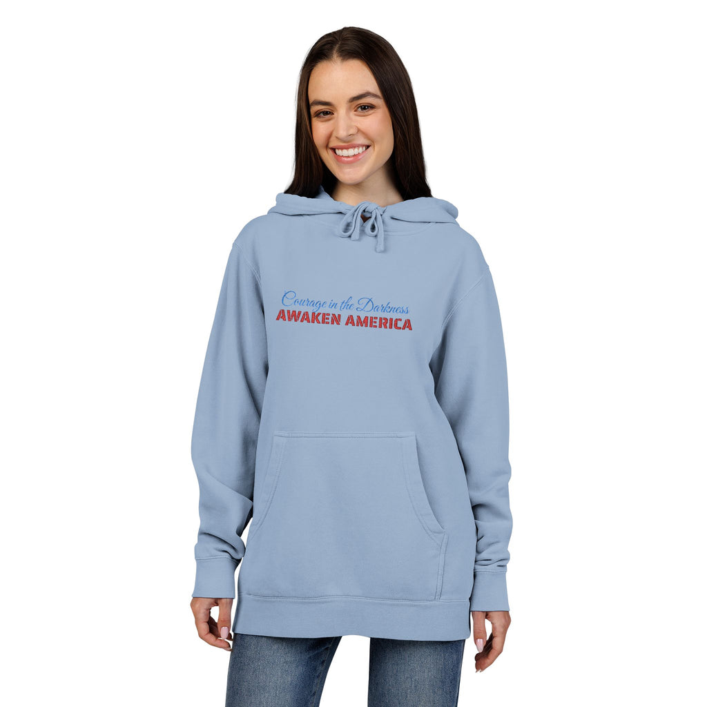 Courage in the Darkness Cozy Embroidered Hoodie for Casual Style, Perfect Gift for Birthdays, Holidays, or Casual Outings, Unisex Fashion, Comfortable Wear