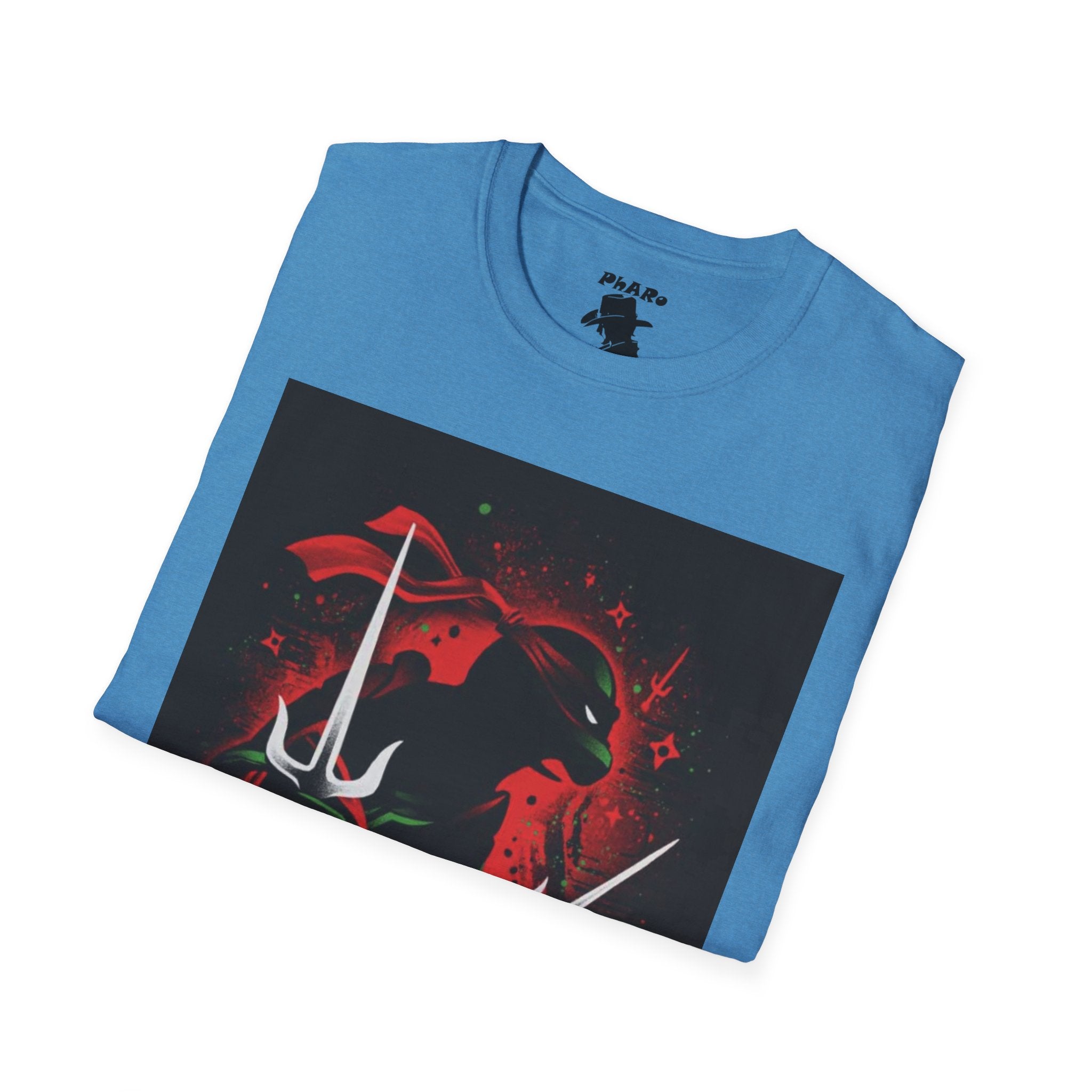 Bold Graphic Unisex T-Shirt - Edgy Design with Red and Green Elements