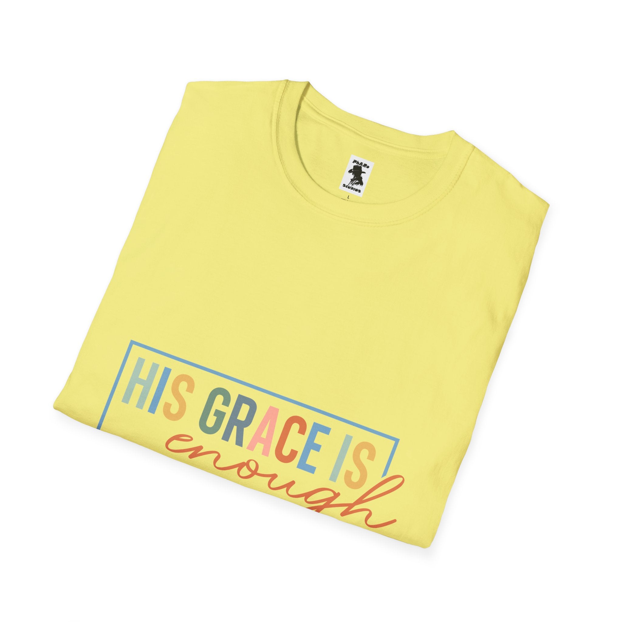 Inspirational Quote Unisex T-Shirt - 'His Grace Is Enough' - 2 Corinthians 12:9