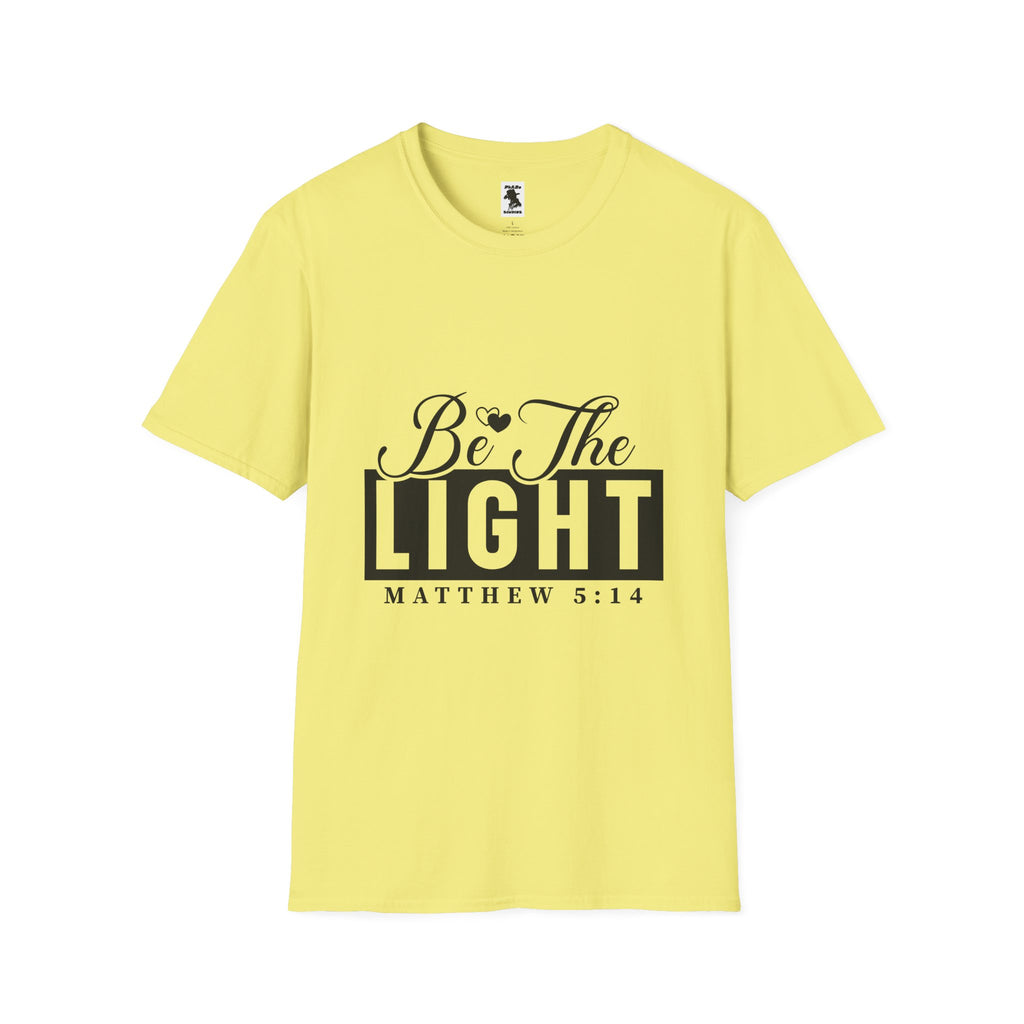 Inspirational Unisex Softstyle T-Shirt - 'Be The Light' Matthew 5:14
