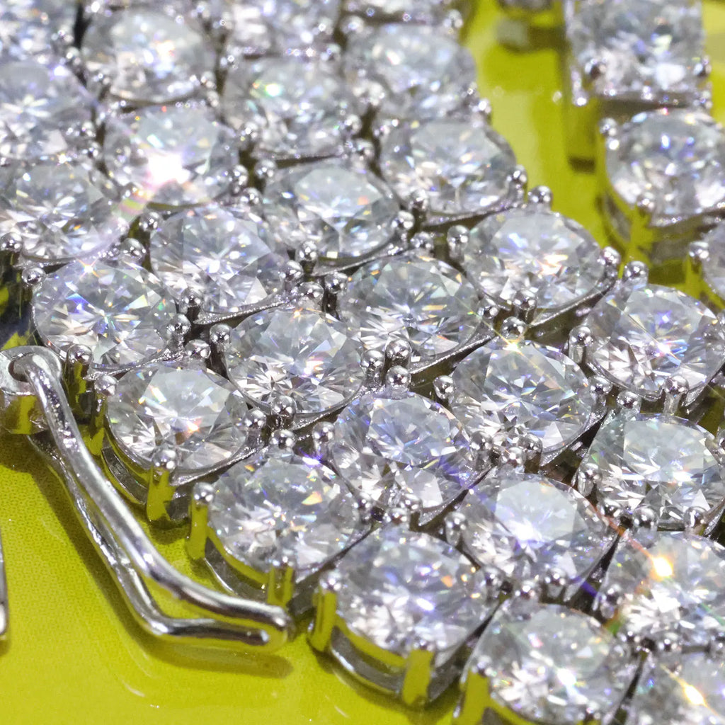 Moissanite Tennis Chain Necklace 925 Silver Iced Out VVS 2/3/4/5mm Tennis Chain